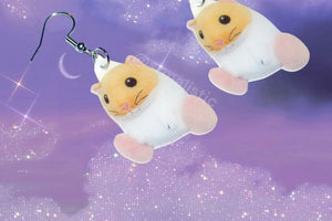 Rick the Hamster Kirby Character Handmade Earrings!