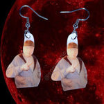 John Kramer Jigsaw Backwards Hat Saw Meme Funny Handmade Earrings!