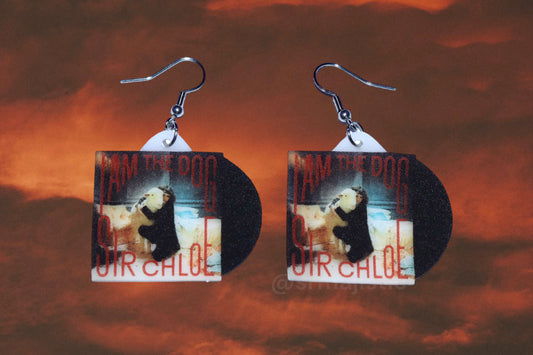 Sir Chloe I Am The Dog Vinyl Album Handmade Earrings!