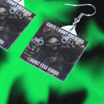 Guys I Don’t Fucking Feel Good Rage Skeleton Meme Handmade Earrings!