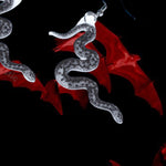 Detailed Black and White Snake Handmade Earrings!