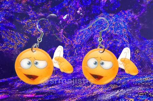 Cuckoo ‘Screw Loose’ Emoji Meme Handmade Earrings!