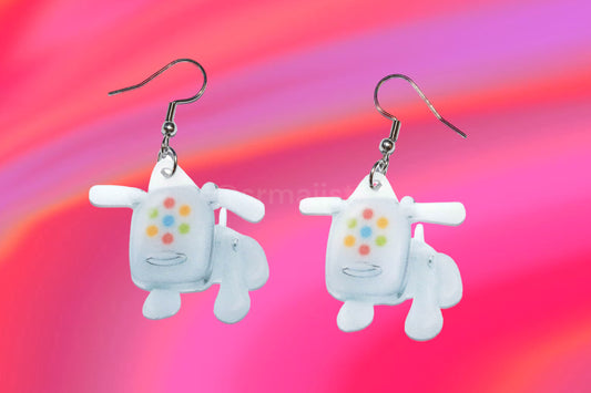 iDog Cute Nostaglic 2D Electronic Dog Handmade Earrings!
