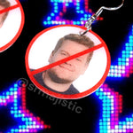 I Hate James Corden ‘No’ Symbol Funny Meme Handmade Earrings!