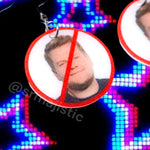I Hate James Corden ‘No’ Symbol Funny Meme Handmade Earrings!