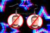 I Hate James Corden ‘No’ Symbol Funny Meme Handmade Earrings!