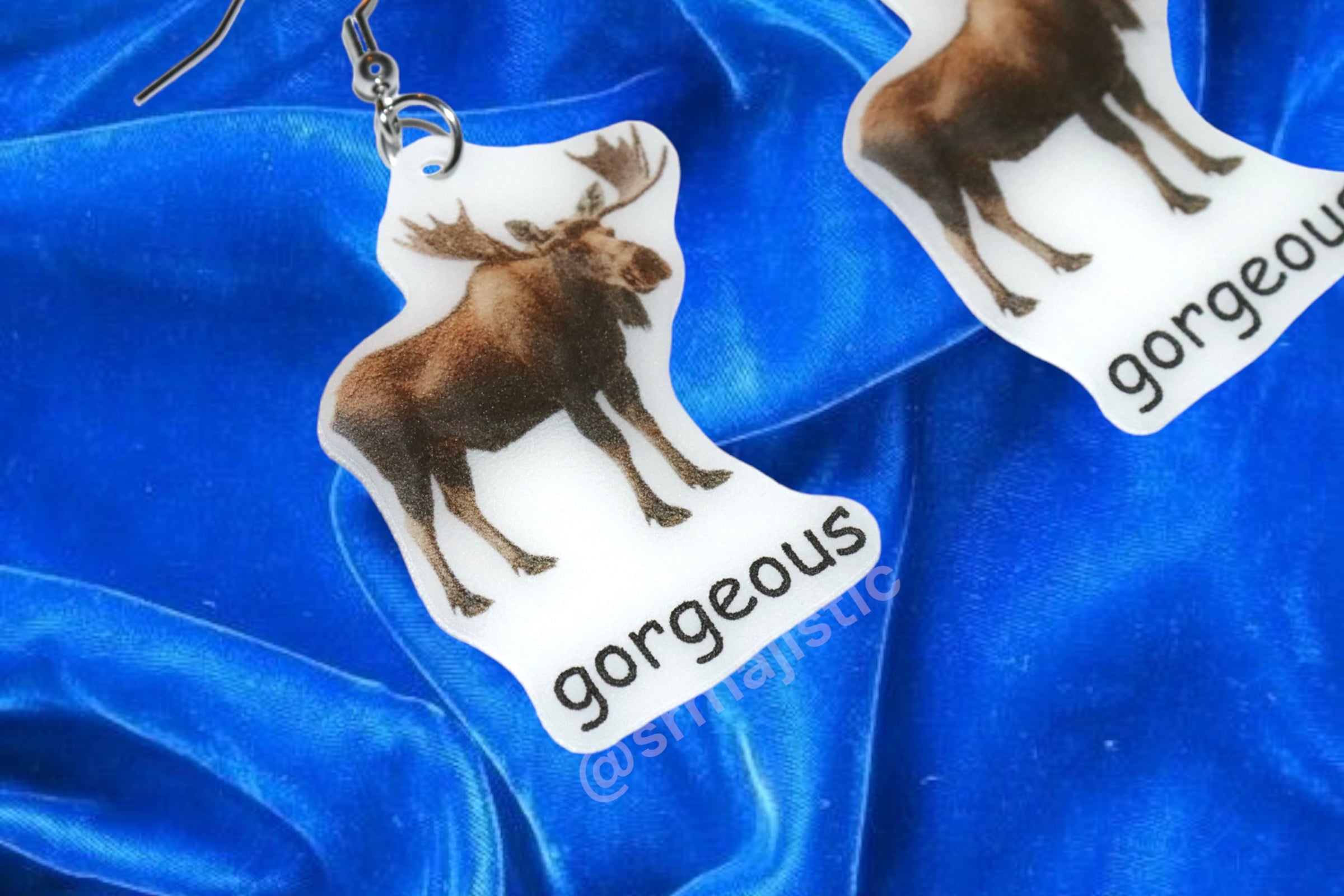 (READY TO SHIP) Gorgeous Moose Meme Handmade Earrings!