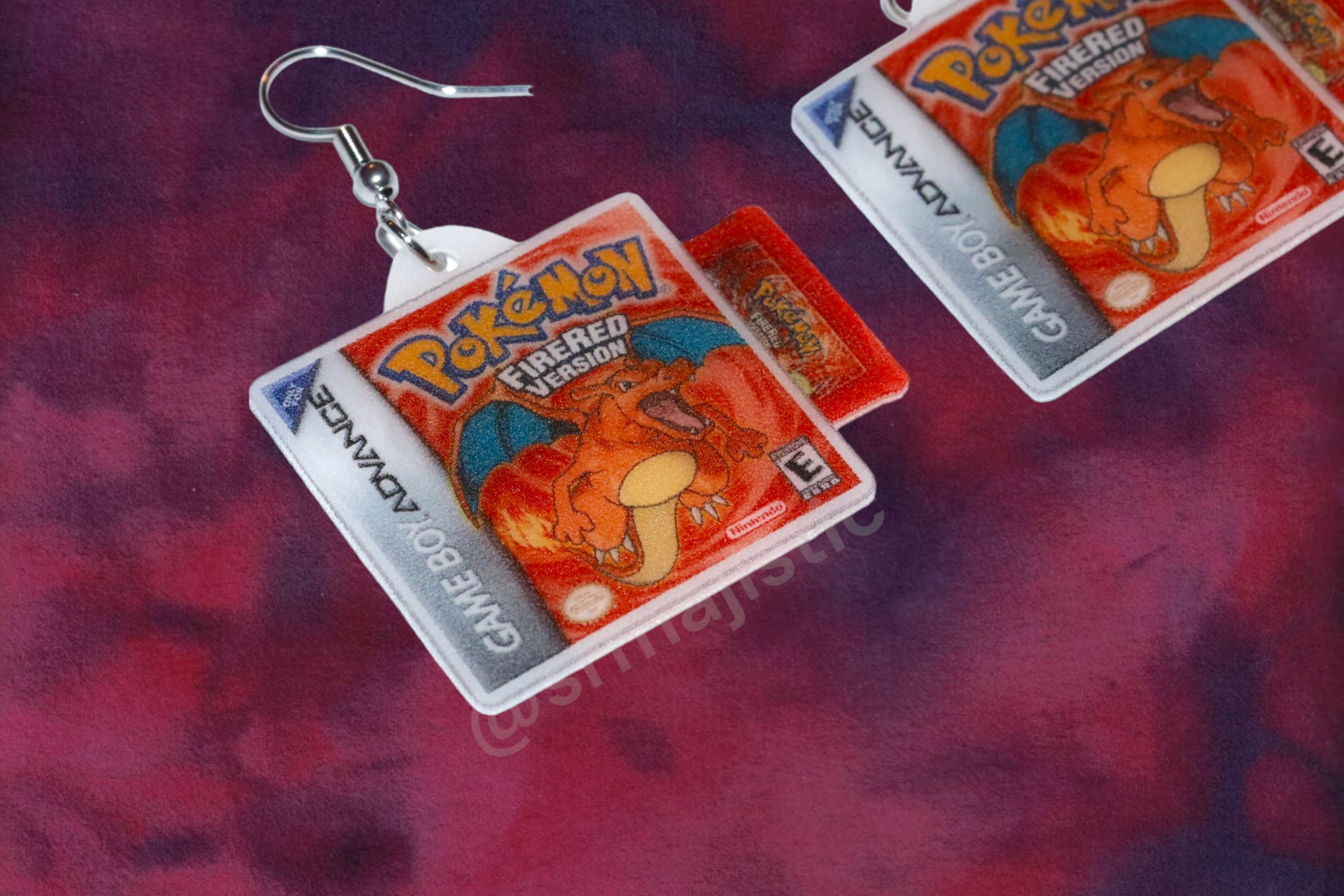 Pokémon Game Boy Advance 2D Game Detailed Handmade Earrings!