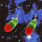 (READY TO SHIP) Cute Red and Green Wormie Handmade Earrings!
