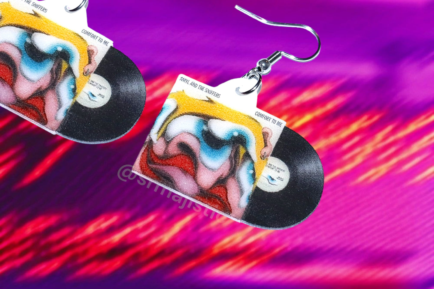 Amyl and the Sniffers Comfort to Me Vinyl Album Handmade Earrings!