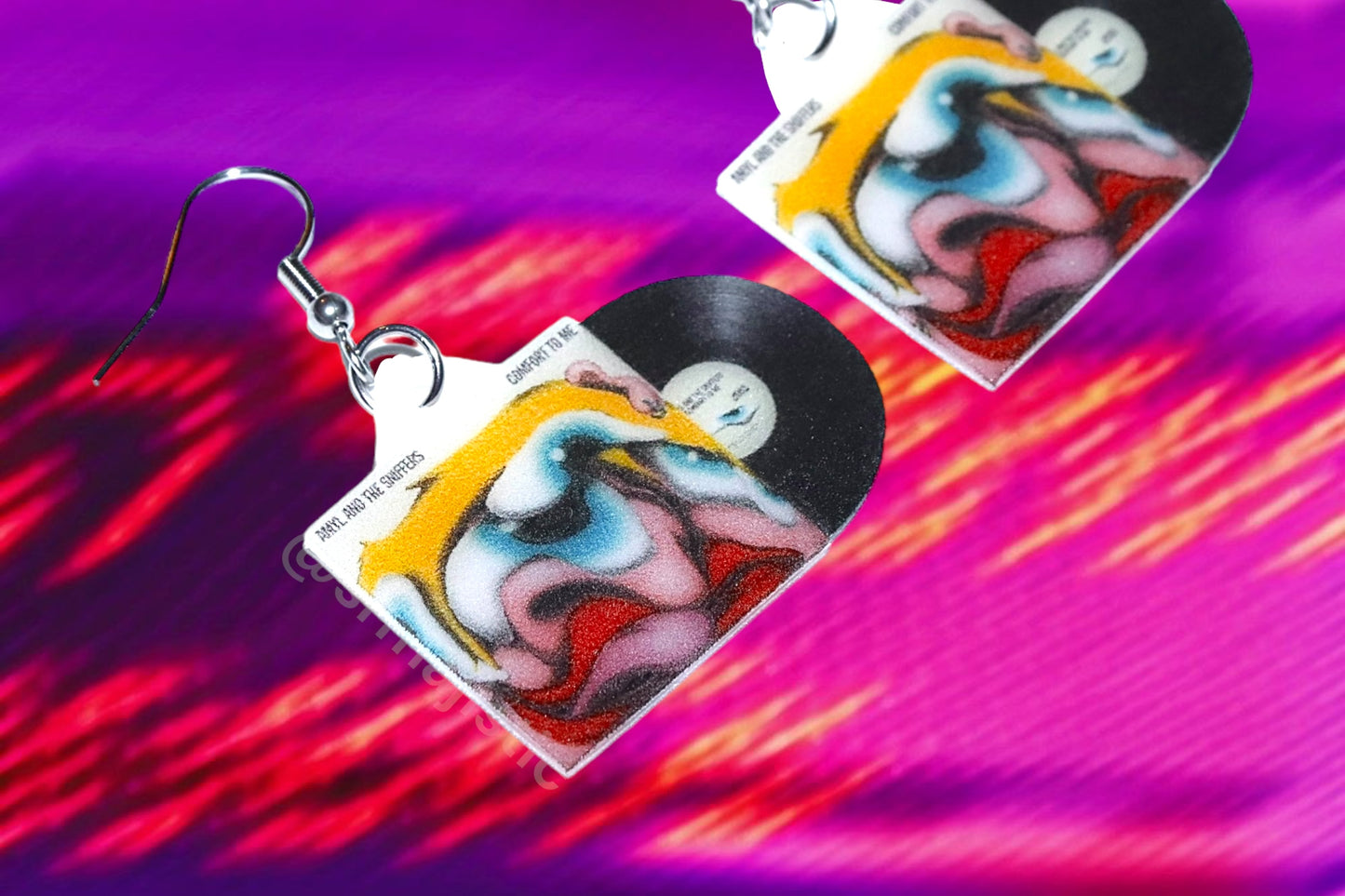 Amyl and the Sniffers Comfort to Me Vinyl Album Handmade Earrings!