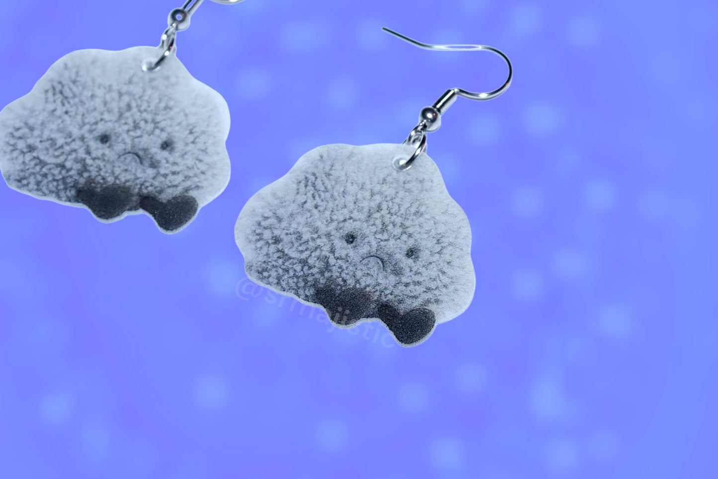 Jellycat Amusable Storm Cloud Plushie 2D Cute Handmade Earrings!