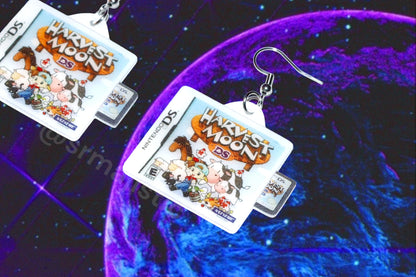 Harvest Moon Nintendo DS Game 2D detailed Handmade Earrings!