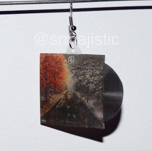 (READY TO SHIP) AJR OK ORCHESTRA Vinyl Album Handmade Earrings!