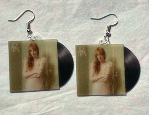 (READY TO SHIP) Florence and the Machine High as Hope Vinyl Album Handmade Earrings!
