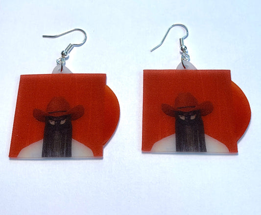 (READY TO SHIP) Orville Peck Pony Vinyl Album Handmade Earrings!