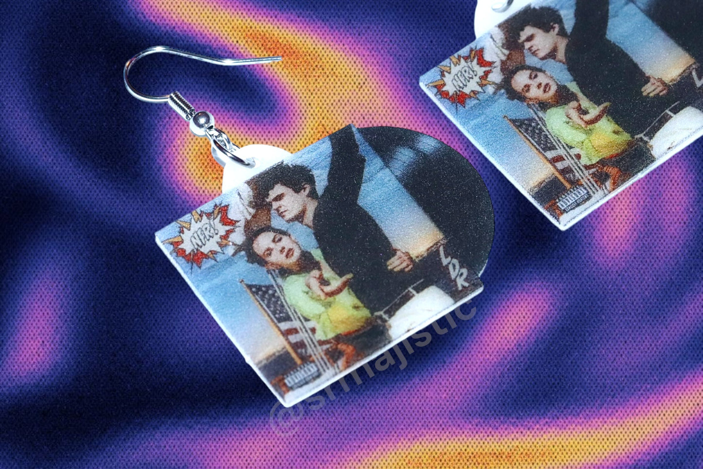 (READY TO SHIP) Lana Del Rey Norman Fucking Rockwell Vinyl Album Handmade Earrings!