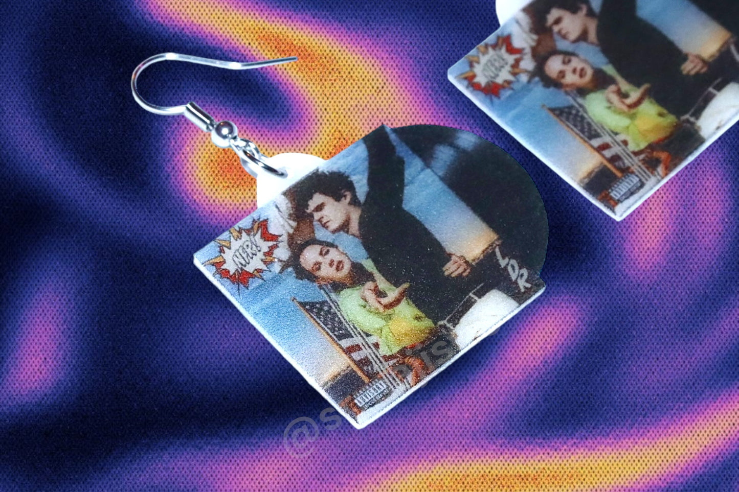 (READY TO SHIP) Lana Del Rey Norman Fucking Rockwell Vinyl Album Handmade Earrings!