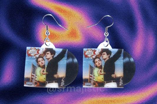 (READY TO SHIP) Lana Del Rey Norman Fucking Rockwell Vinyl Album Handmade Earrings!