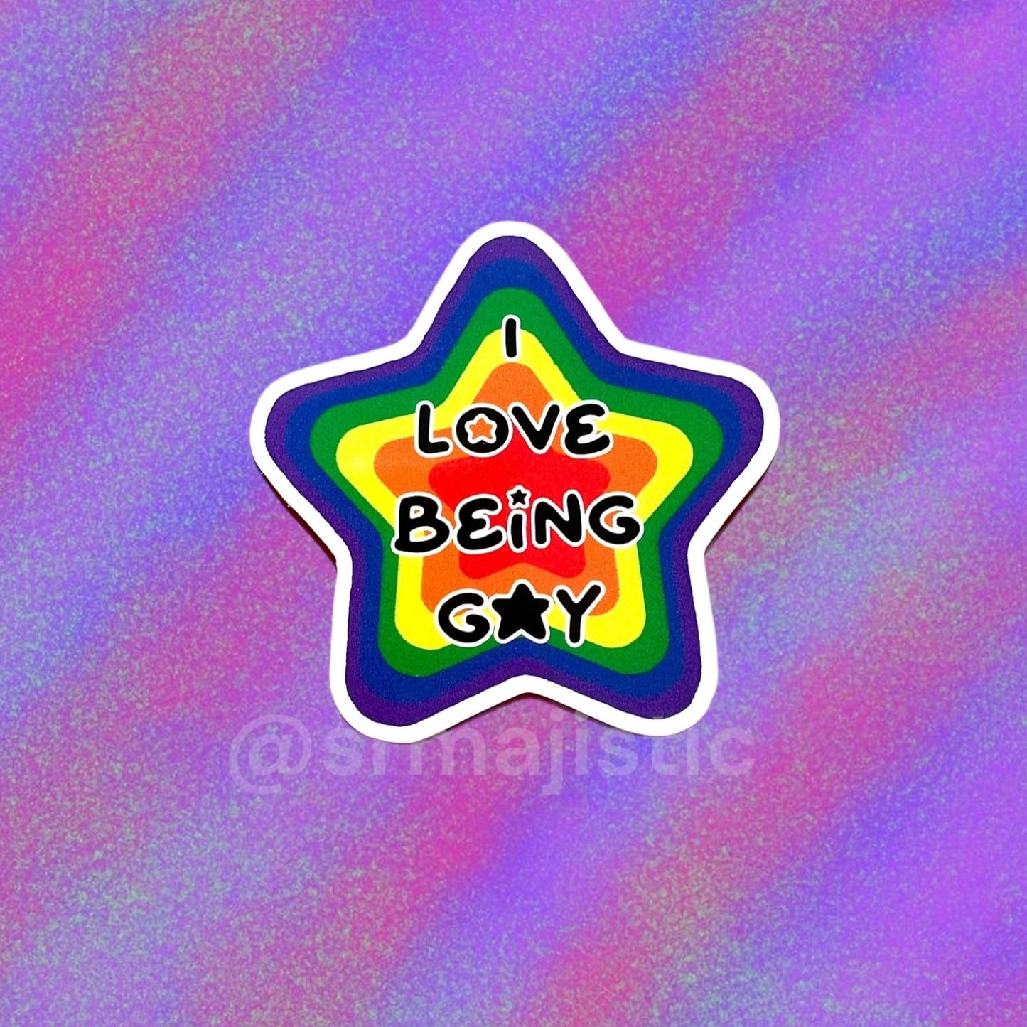 I Love Being Gay Various Pride Star Bumper Stickers!