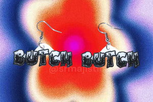Butch and Femme Retro Flame Handmade Earrings!