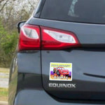 Bumper Stickers of Lightning McQueen from Cars Flaming Pride Flags