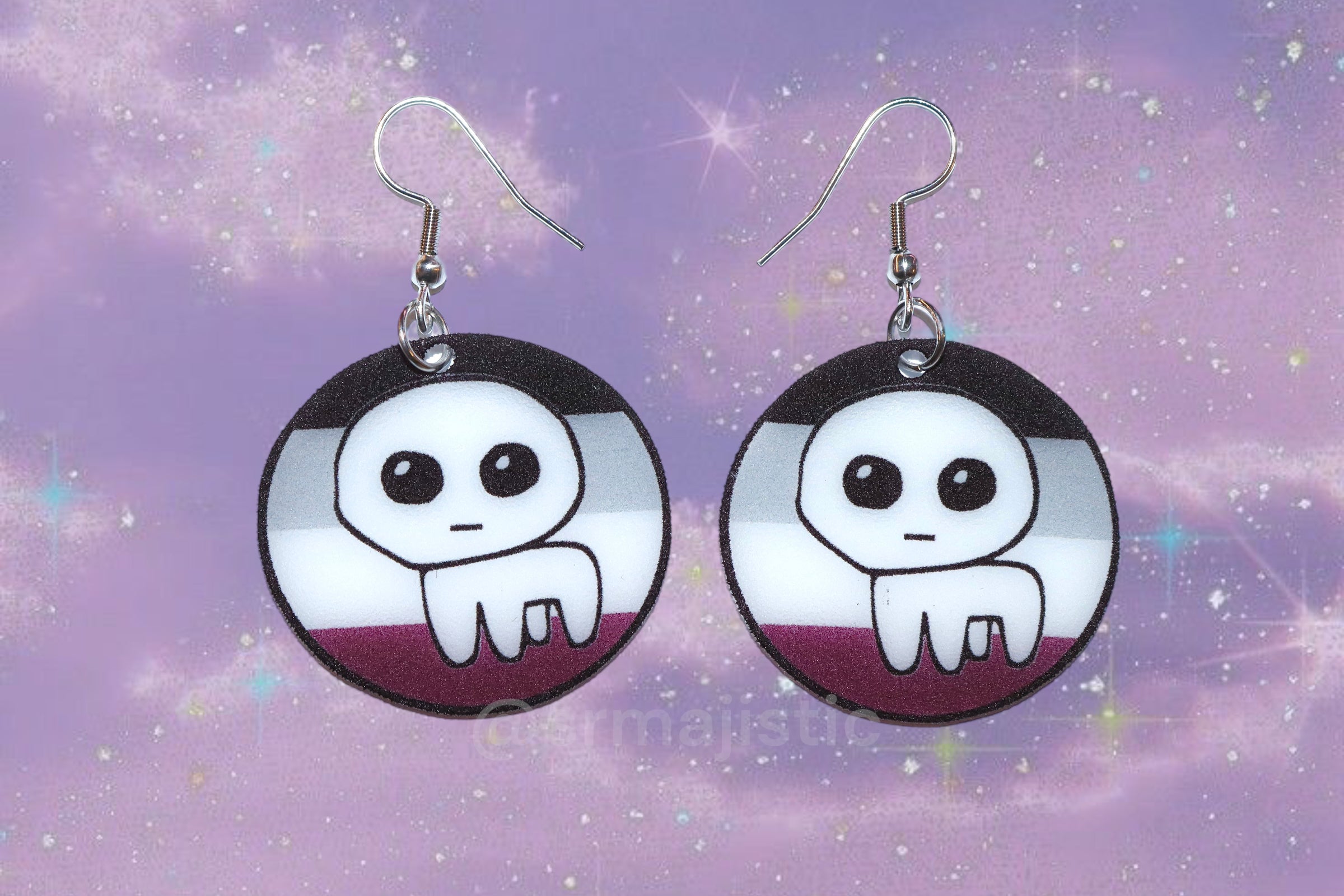 Autism Creature / TBH Creature Circular Pride Flag Handmade Earrings!