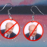 I Hate Dr. Phil ‘No’ Symbol Funny Meme Handmade Earrings!