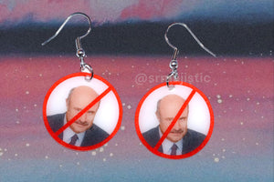 I Hate Dr. Phil ‘No’ Symbol Funny Meme Handmade Earrings!