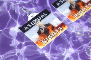 Asexual Collection of Flaming Pride Flag Handmade Earrings!