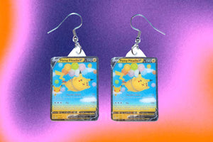 Collection of VMax Pikachu Pokémon Cards Handmade Earrings!