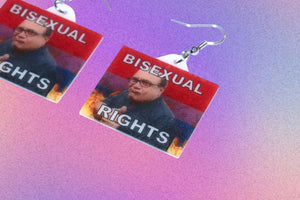 (READY TO SHIP) Danny DeVito Collection of Flaming Pride Flags Handmade Earrings!