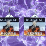 Asexual Collection of Flaming Pride Flag Handmade Earrings!