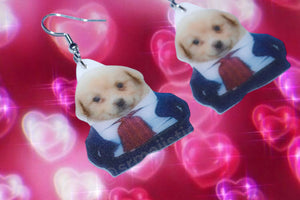 Business Jotchua Puppy Dog Meme Funny Handmade Earrings!