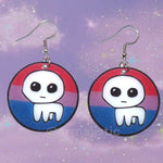 Autism Creature / TBH Creature Circular Pride Flag Handmade Earrings!