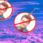 I Hate Will Schuester ‘No’ Symbol Glee Funny Meme Handmade Earrings!