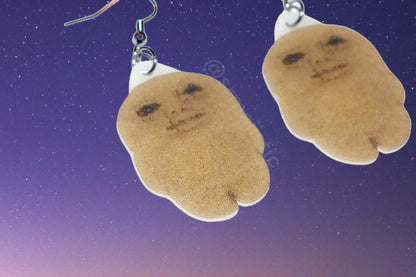 Binkie the Sad Cursed Baked Cookie Meme Handmade Earrings!