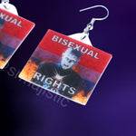 Hellraiser Pinhead Collection of Flaming Pride Flags Handmade Earrings!