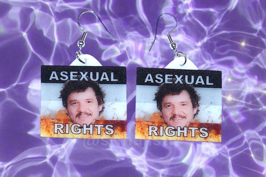 Asexual Collection of Flaming Pride Flag Handmade Earrings!
