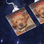 ‘His name is Tomato Soup ♥️♥️’ Cute Dog Funny Meme Handmade Earrings!