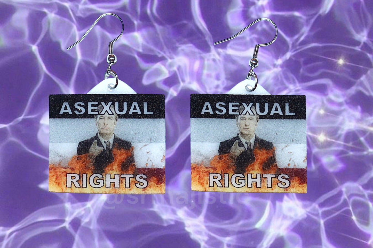 (READY TO SHIP) Better Call Saul Gay Flame Pride Flag Handmade Earrings!