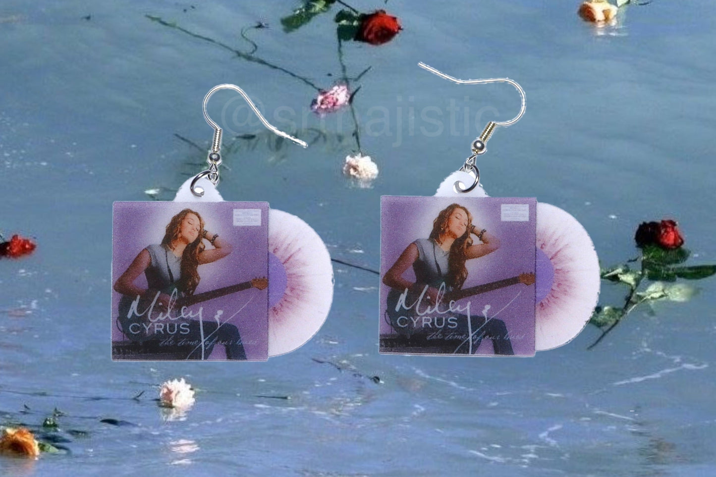(READY TO SHIP) Miley Cyrus the Time of Our Lives Vinyl Album Handmade Earrings!