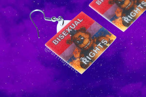 (READY TO SHIP) Freddy Fazbear 5 Nights at Freddy’s Collection of Flaming Pride Flags Handmade Earrings!