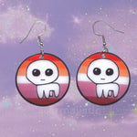 Autism Creature / TBH Creature Circular Pride Flag Handmade Earrings!