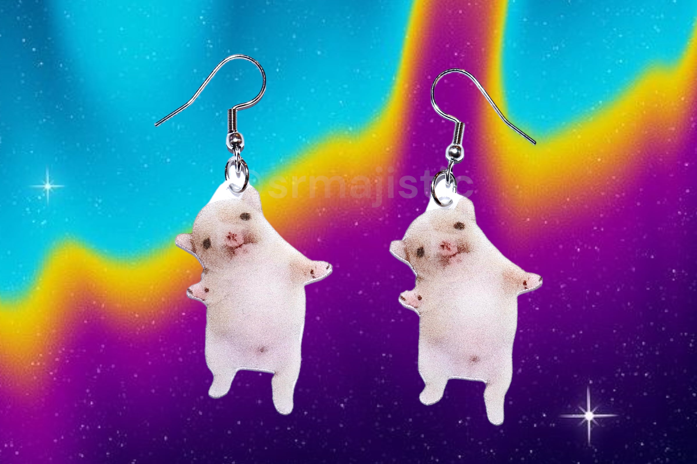 Oh Poor Thang/ Pooby Cute Dog Funny Meme Handmade Earrings!