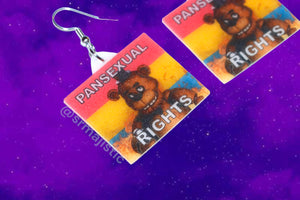 Freddy Fazbear 5 Nights at Freddy’s Collection of Flaming Pride Flags Handmade Earrings!