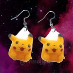 Silly Pikachu Cursed Funny Pokémon Character Handmade Earrings!
