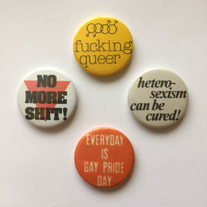 (READY TO SHIP) Vintage Pride Protest Button Design 2D Handmade Earrings!