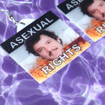 Asexual Collection of Flaming Pride Flag Handmade Earrings!