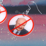 I Hate Dr. Phil ‘No’ Symbol Funny Meme Handmade Earrings!